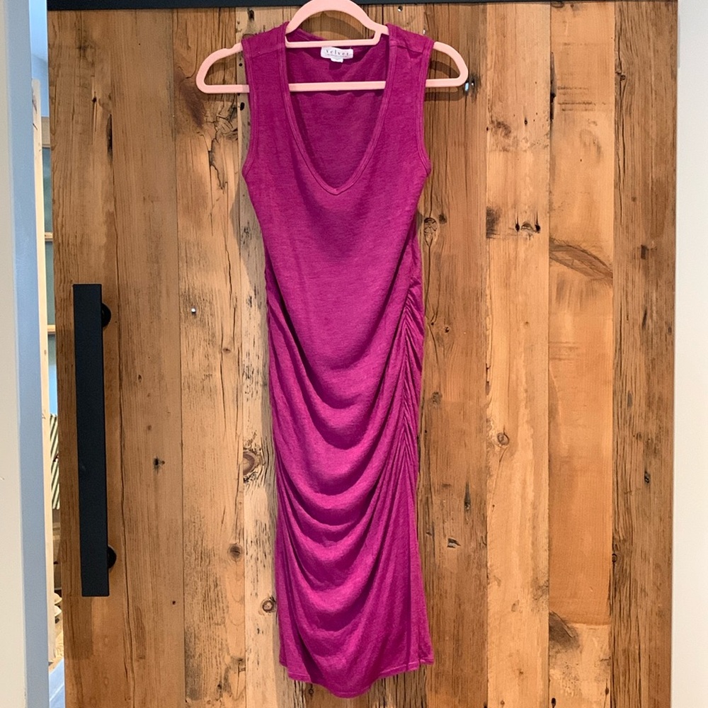 Velvet by Graham Spencer Deep pink dress. Size small